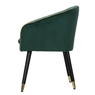 Fotel PARIS Zielony/Złoty 62 58 78 cm